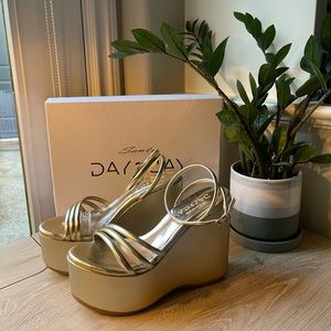 Metallic Gold Wedges Size 37 *BRAND NEW IN BOX*